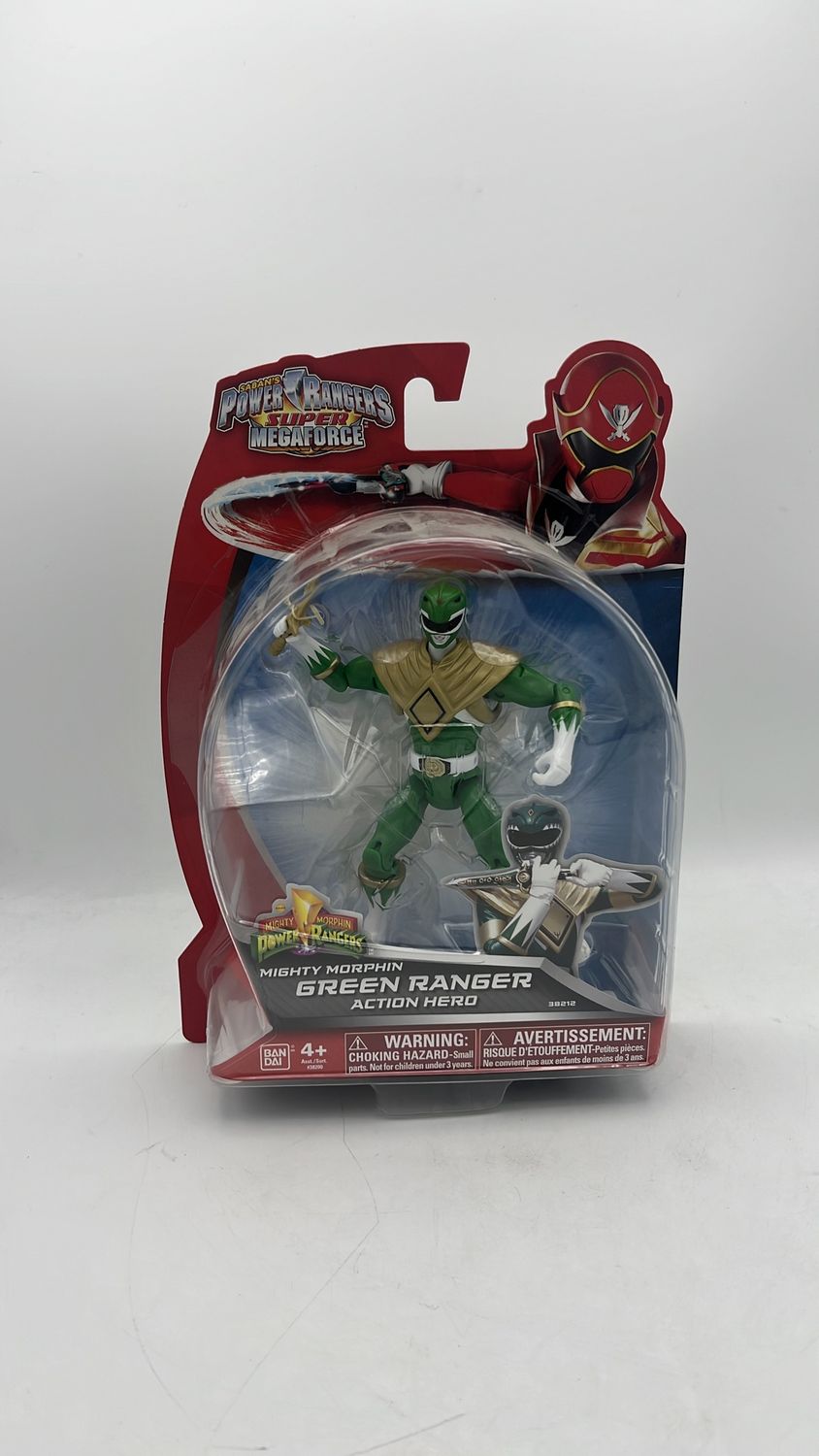 Bandai Power Rangers Super Megaforce Might Morphin Green Ranger Figure 2014