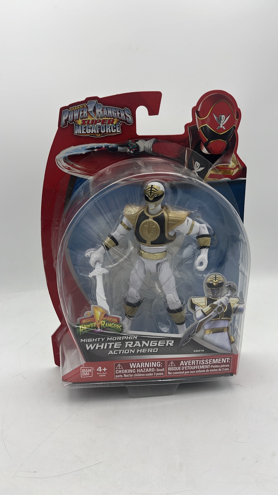 Bandai Power Rangers Super Megaforce Mighty Morphin White Ranger Figure 2014
