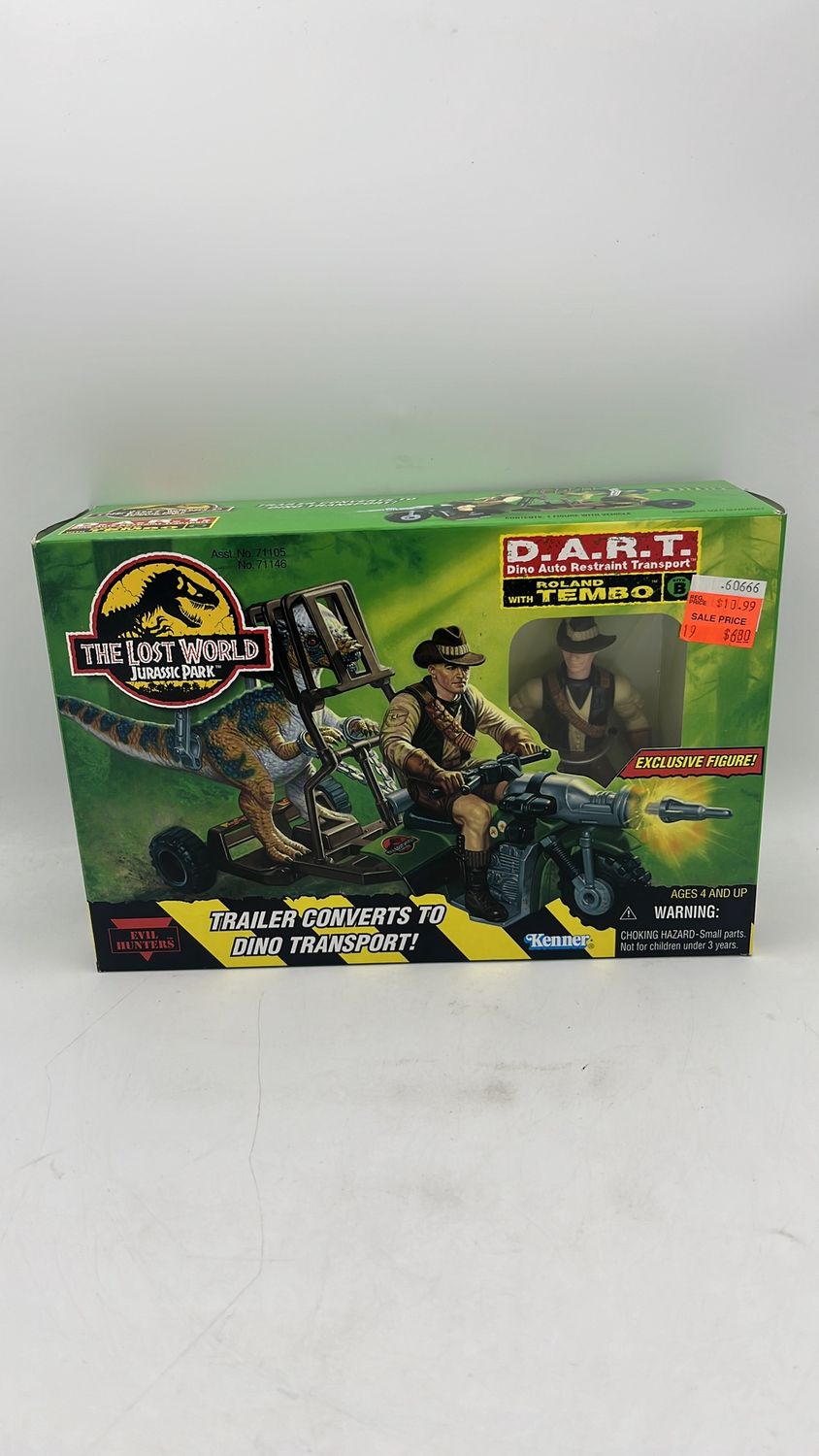 Kenner The Lost World Jurassic Park D.A.R.T. W Roland Tembo Figure 1997 (used) Open Box