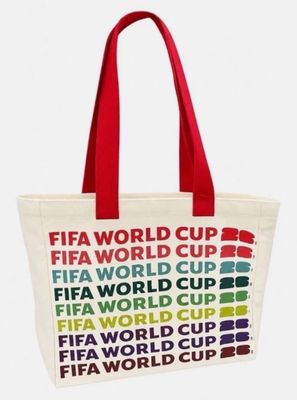 Official FIFA World Cup 2026 Canvas Tote Bag Multicolor Logo