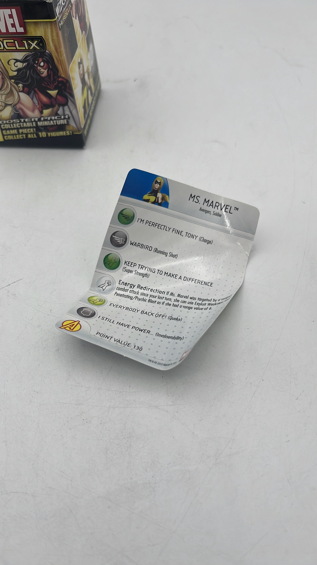 Neca Heroclix Ms. Marvel Figure 2012 (used) view 6