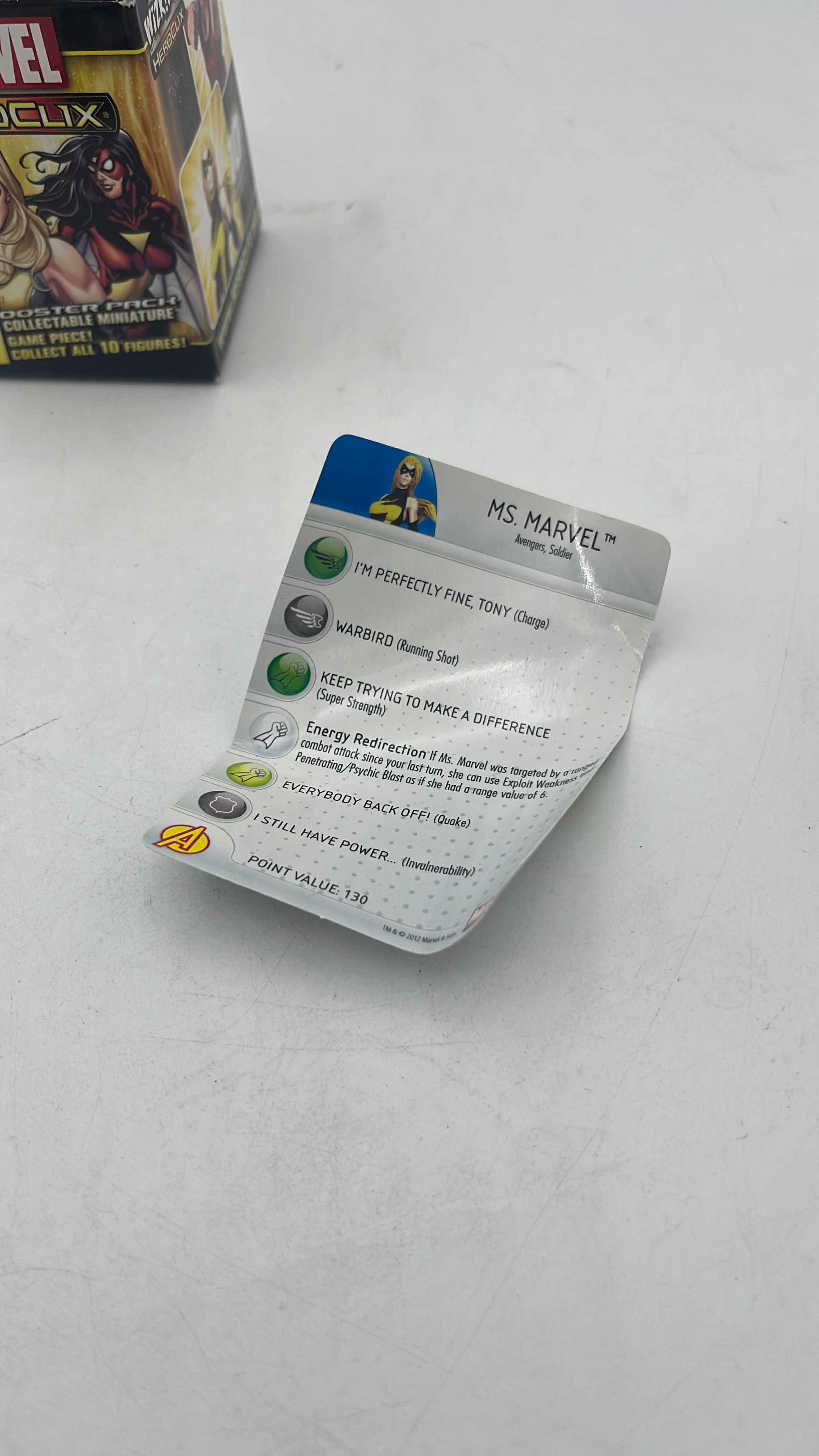 Neca Heroclix Ms. Marvel Figure 2012 (used) view 2
