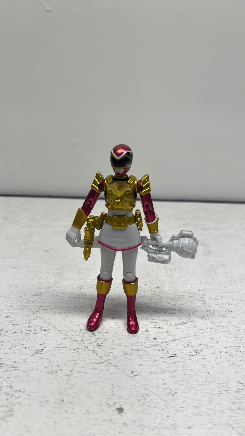 Bandai Power Rangers Megaforce Ultra Metalic Force Pink Ranger Figure 2013 (used)