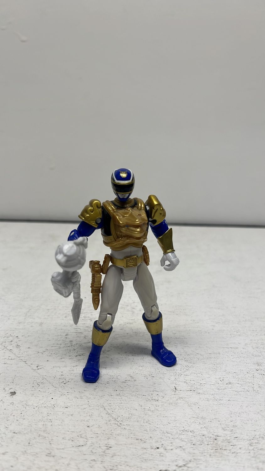 Bandai Power Rangers Megaforce Ultra Blue Ranger Figure 2013 (used)
