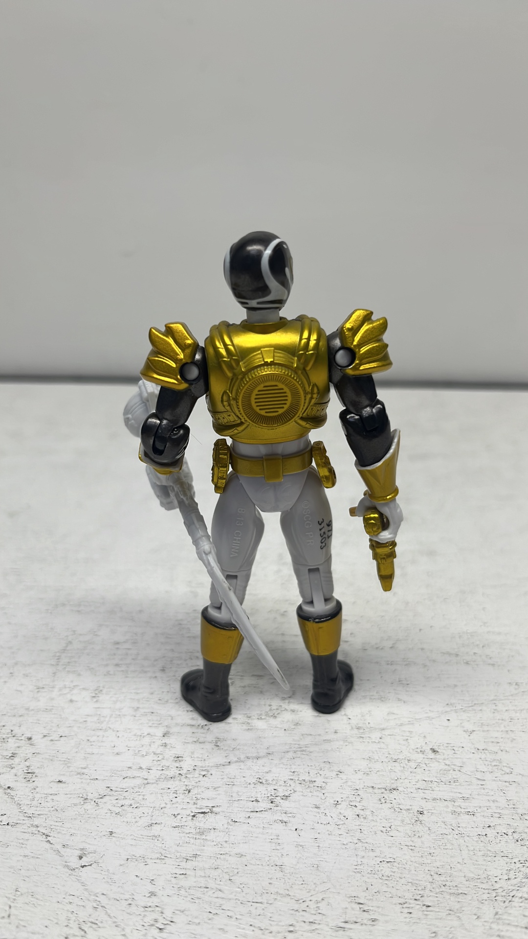 Bandai Power Rangers Megaforce Ultra Metalic Force Black Ranger Figure 2013 (used) view 8