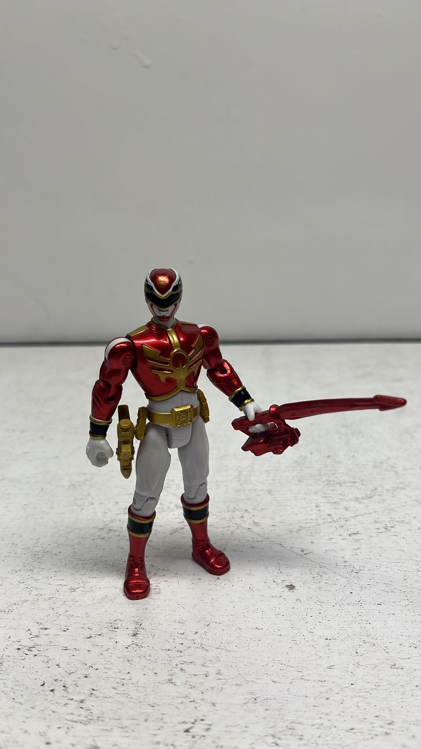 Bandai Power Rangers Megaforce Metalic Force Red Ranger Figure 2013 (used)