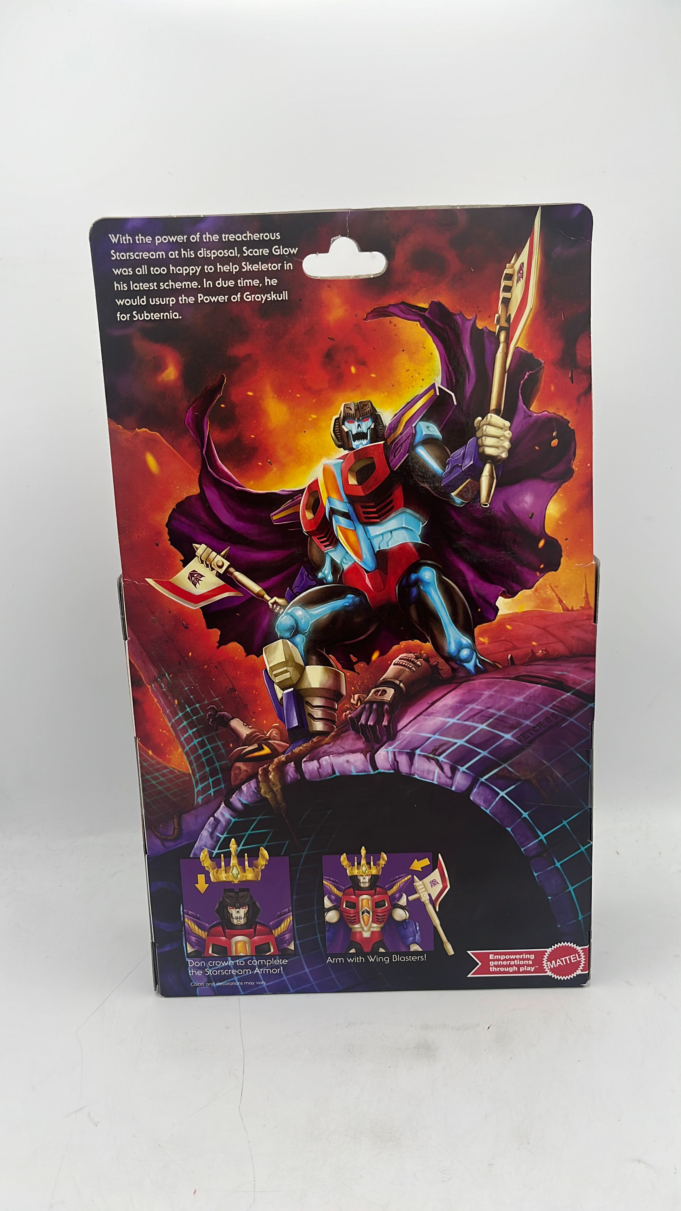 Mattel Masters Of The Universe x Transformers Starscream Armor Scare Glow Figure 2025 view 3