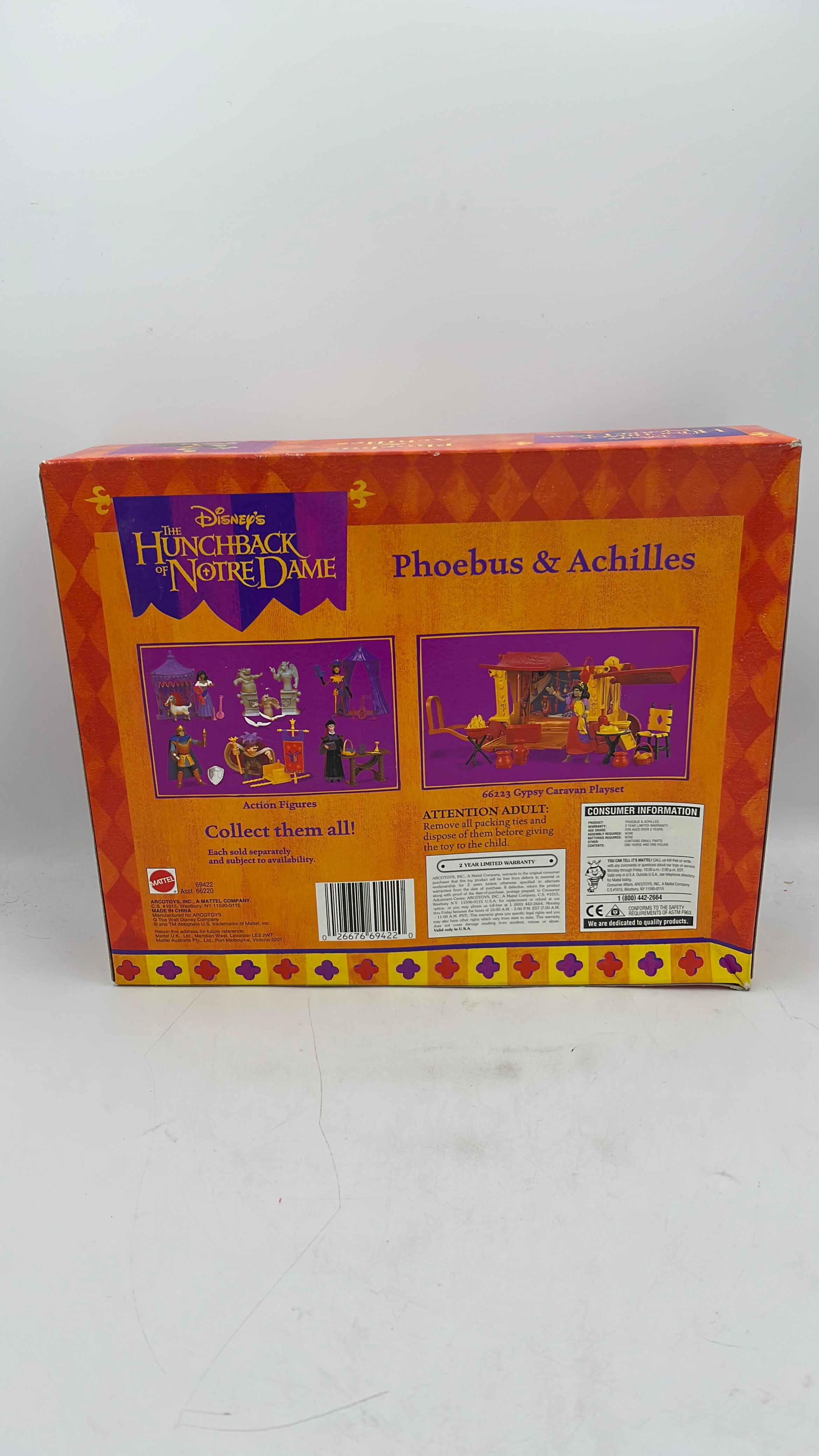 Mattel The Hunchback Of Notre Dame Phoebus & Achilles Figures 1996 view 3