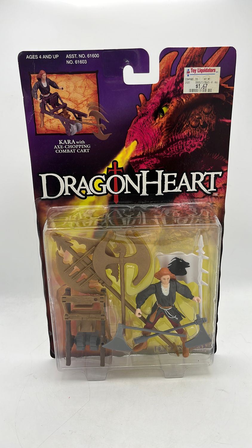 Kenner Dargonhart Kara w Axe-Chopping Combat Cart Figure 1995