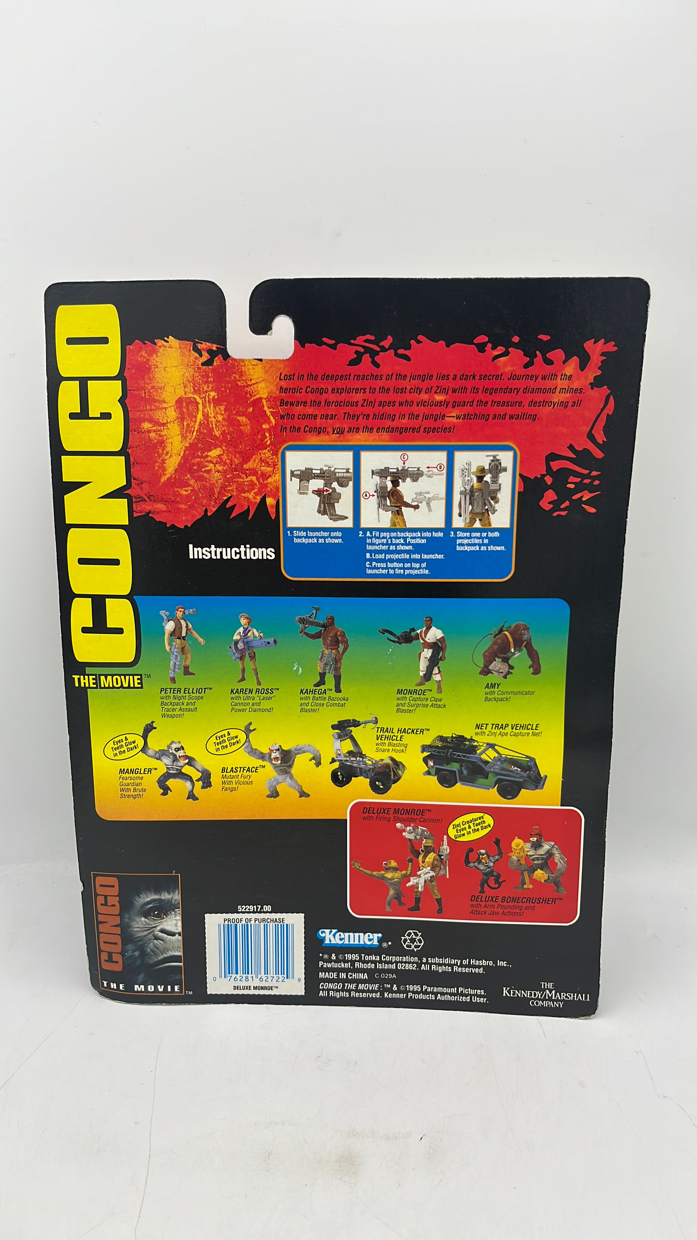 Kenner Congo The Movie Deluxe Monroe Figure 1995 view 4