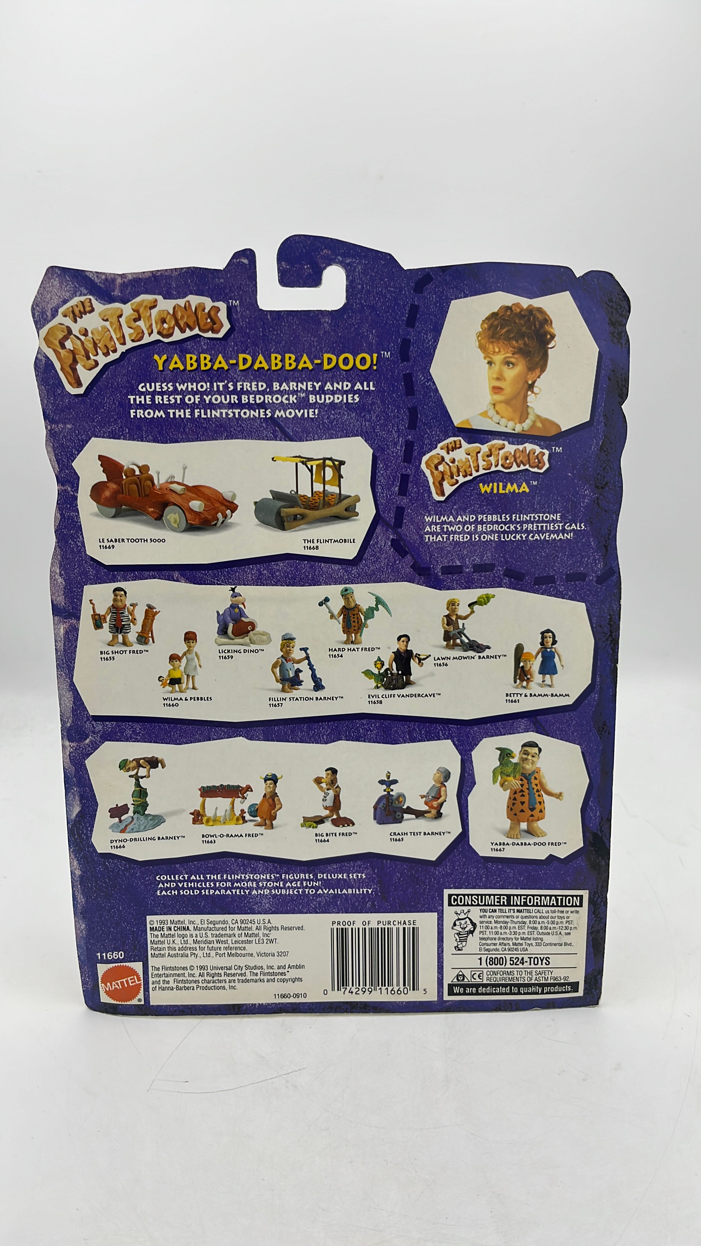 Mattel The Flintstones Wilma & Pebbles Figures 1993 view 3