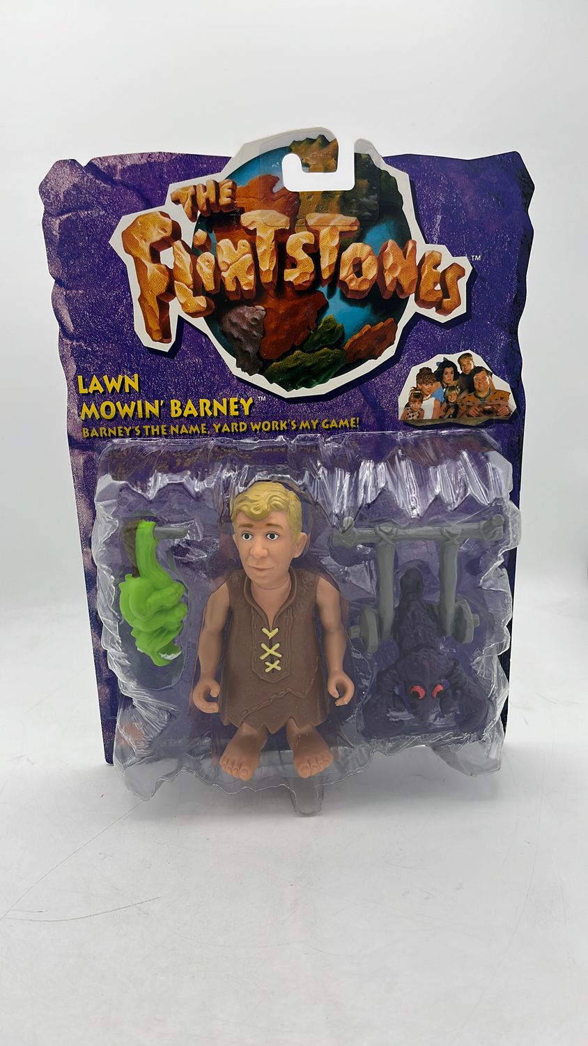 Mattel The Flintstones Lawn Mowin’ Barney Figure 1993