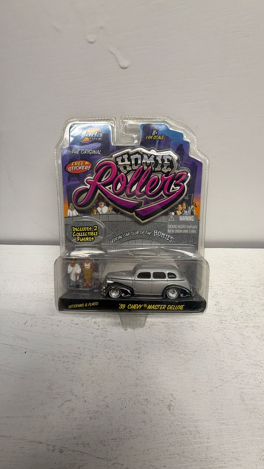 Homie Rollerz Jada Veterano &amp; Flaco 1939 Chevy Master Deluxe Lowrider 1:64 - New Sealed