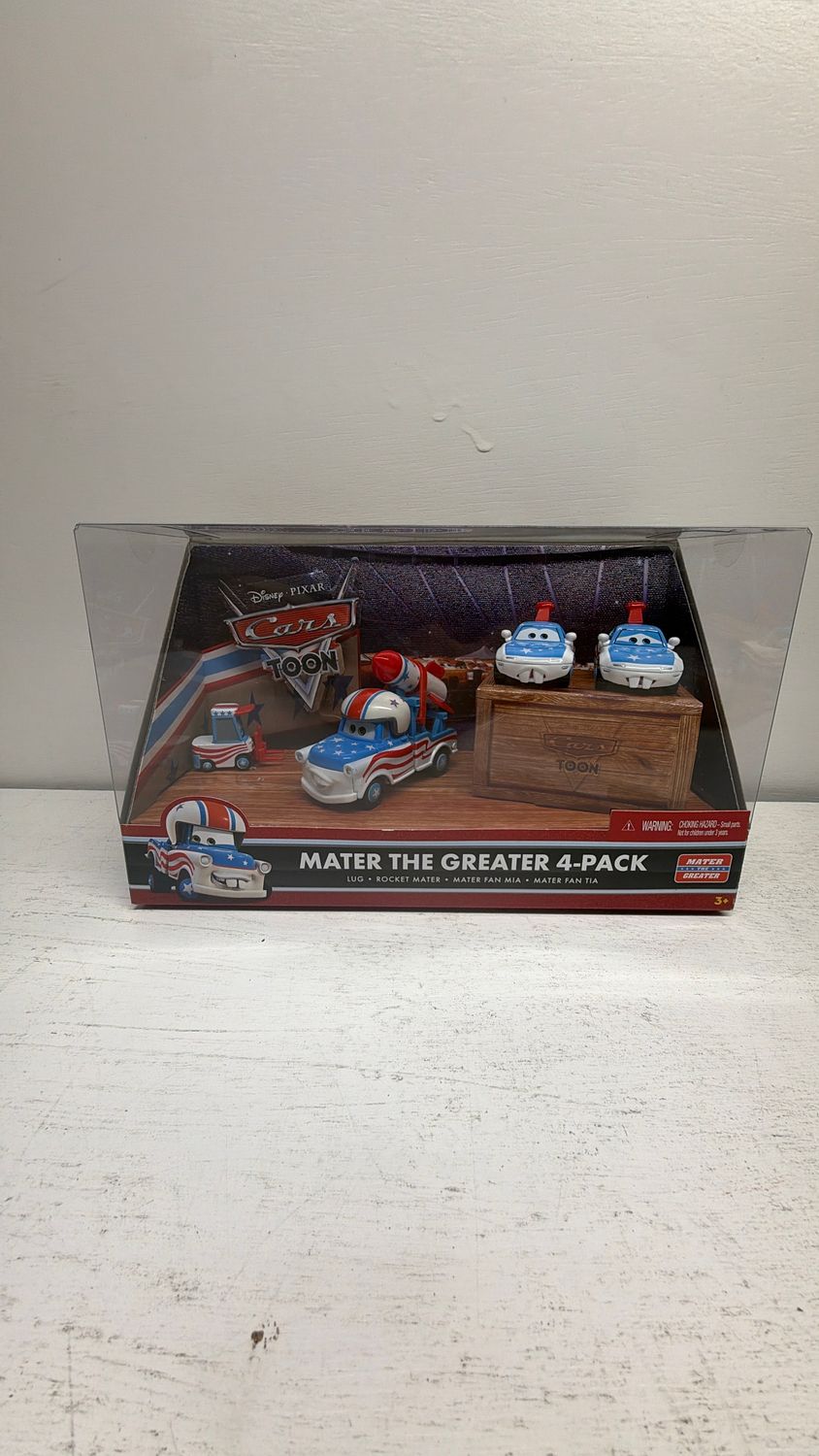 Mattel Disney Pixar Cars Toon Mater the Greater 4-Pack