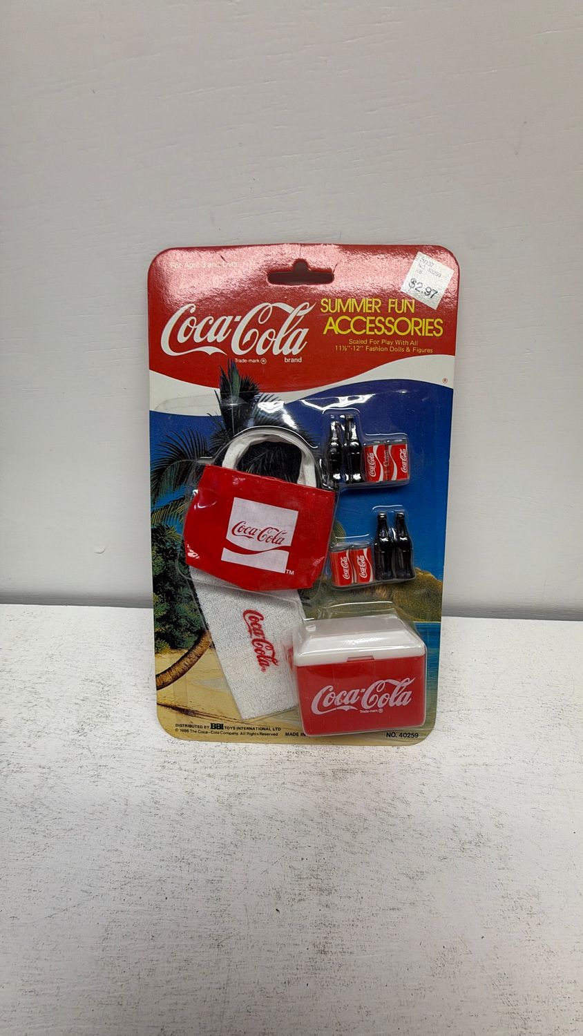 BBI Toys Vintage 1986 Coca-Cola Summer Fun Accessories For Barbie