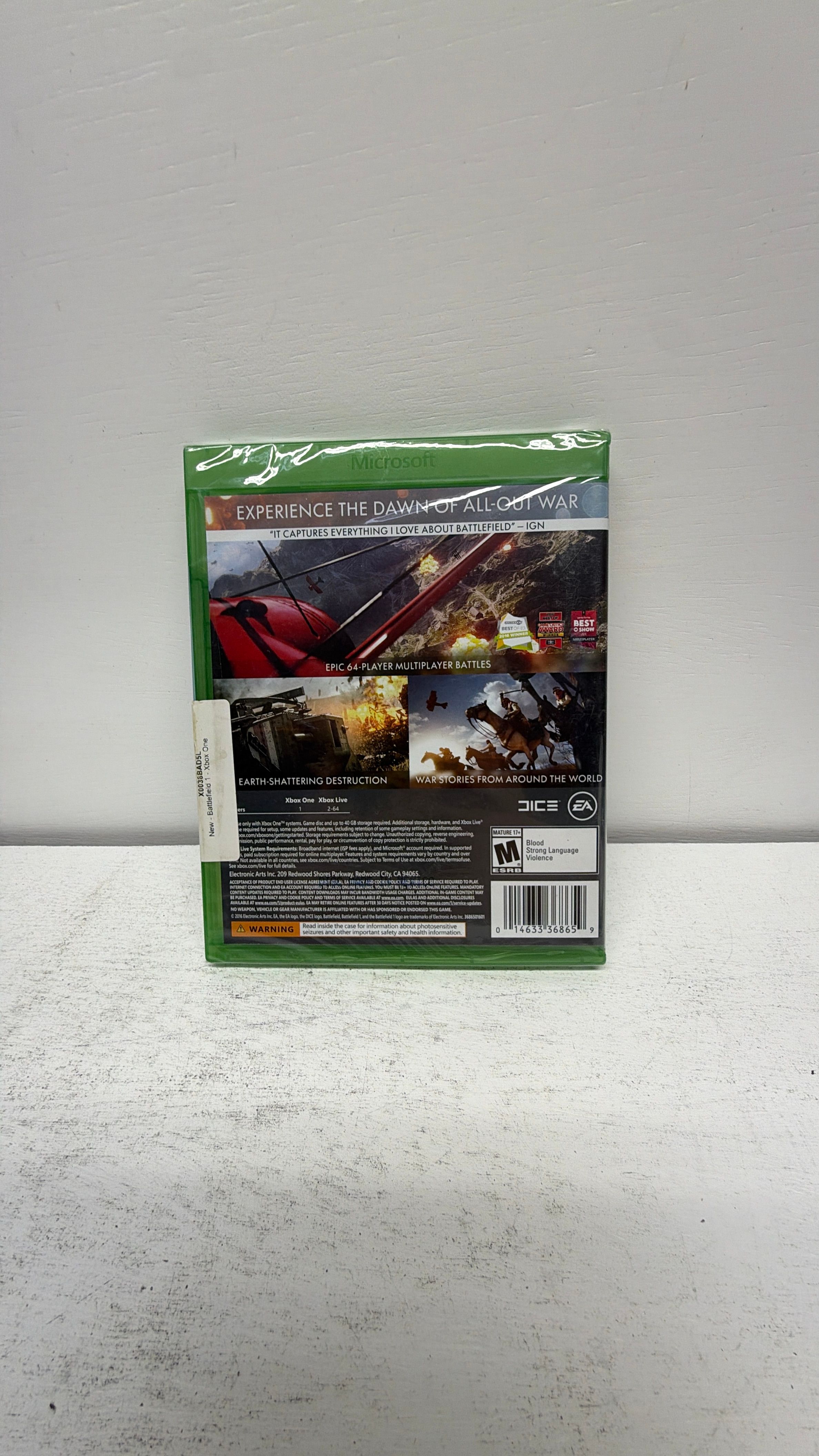 EA Games Xbox One Battlefield 1 Sealed view 3