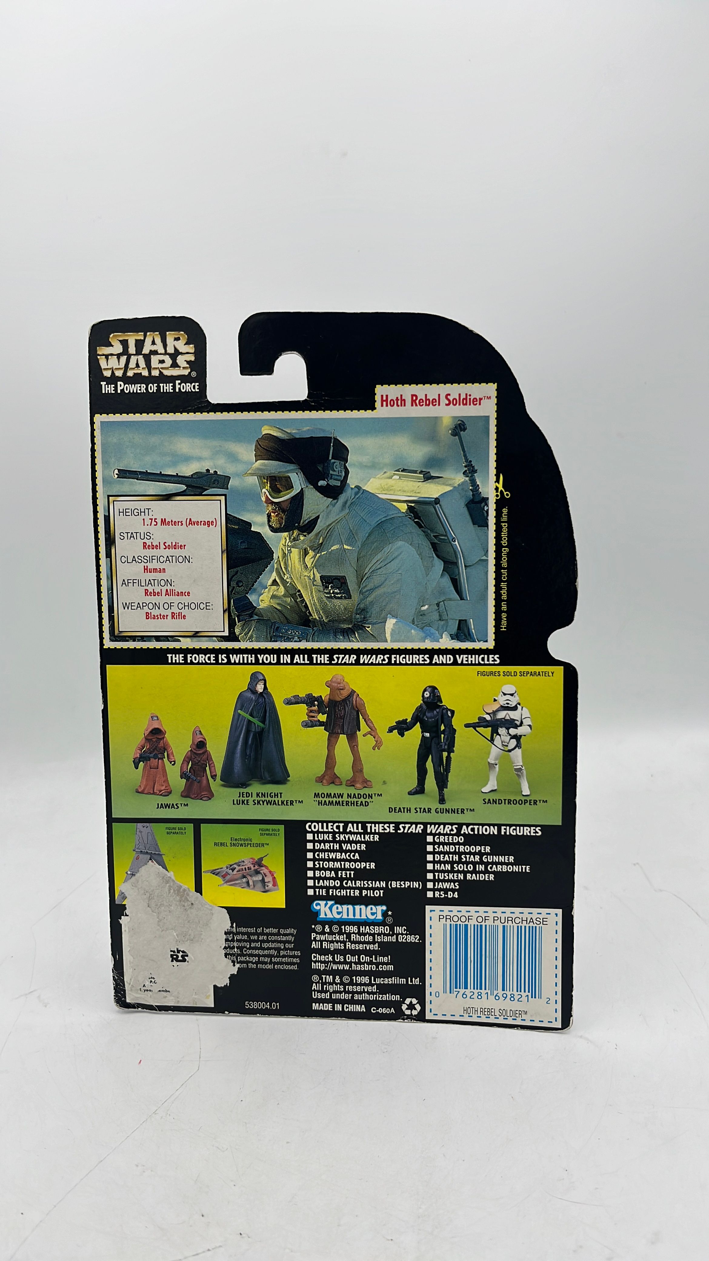 Kenner Star Wars Power Of The Force Hoth Rebel Solider Figure 1996 view 3