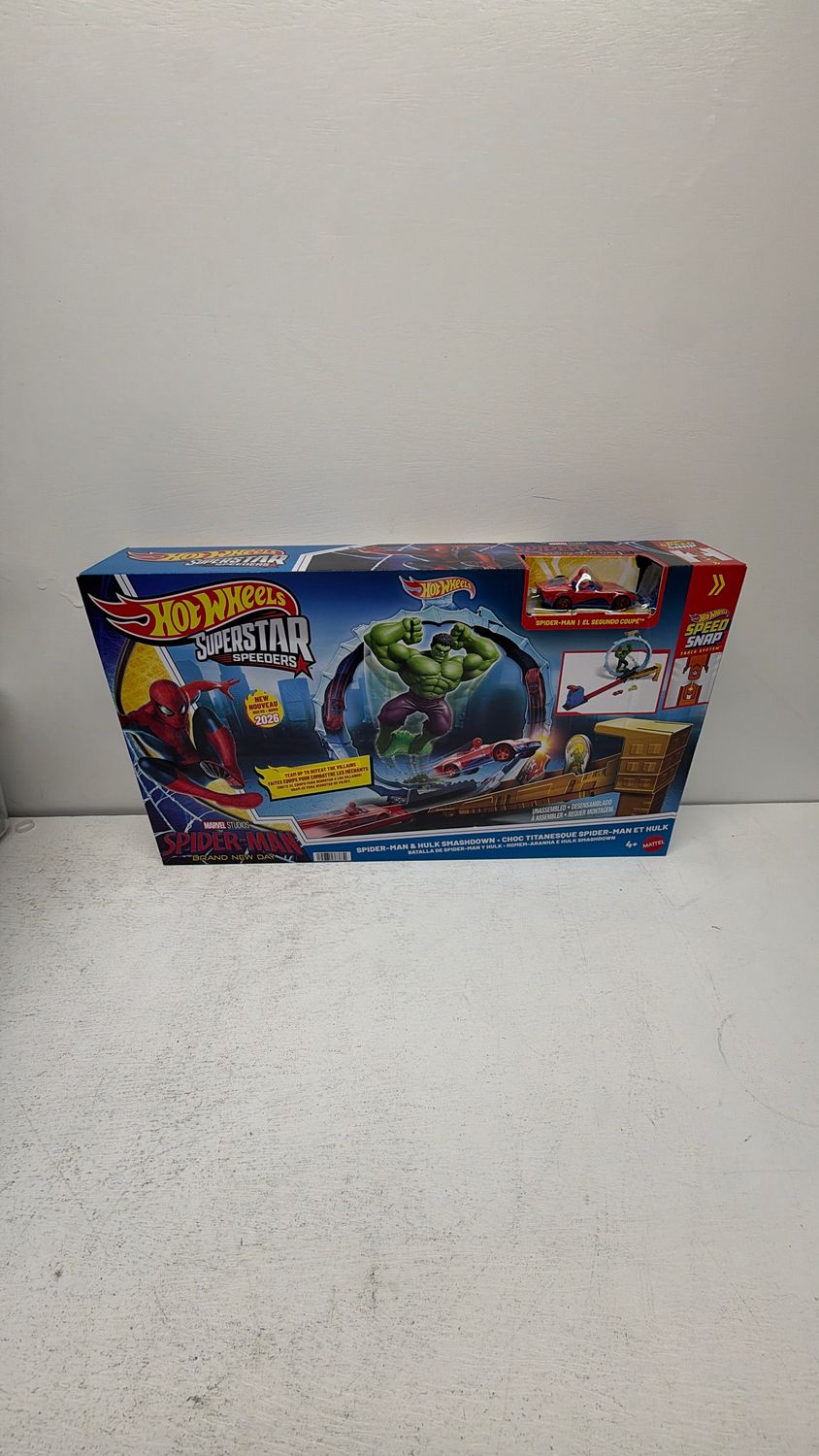 Mattel Hotwheels Marvel Spider-Man &amp; Hulk Smashdown Track Set
