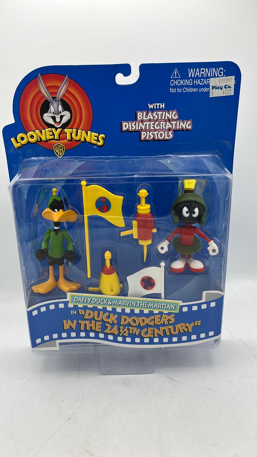 Playmates Looney Tunes Daffy Duck &amp; Marvin The Martian Figures 1997