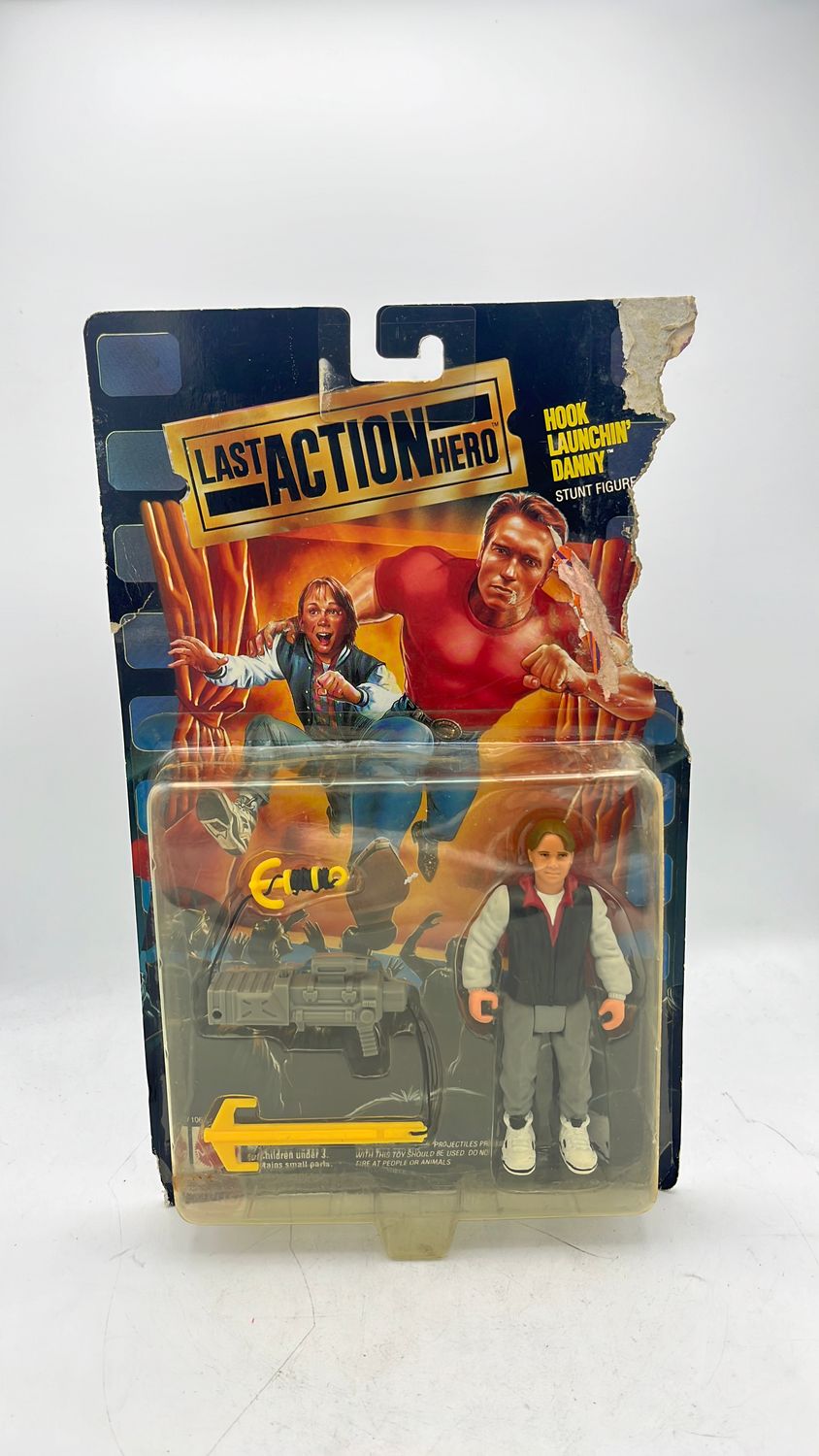 Mattel Last Action Hero Hook Launchin’ Danny Vintage Figure 1993 Damaged Package