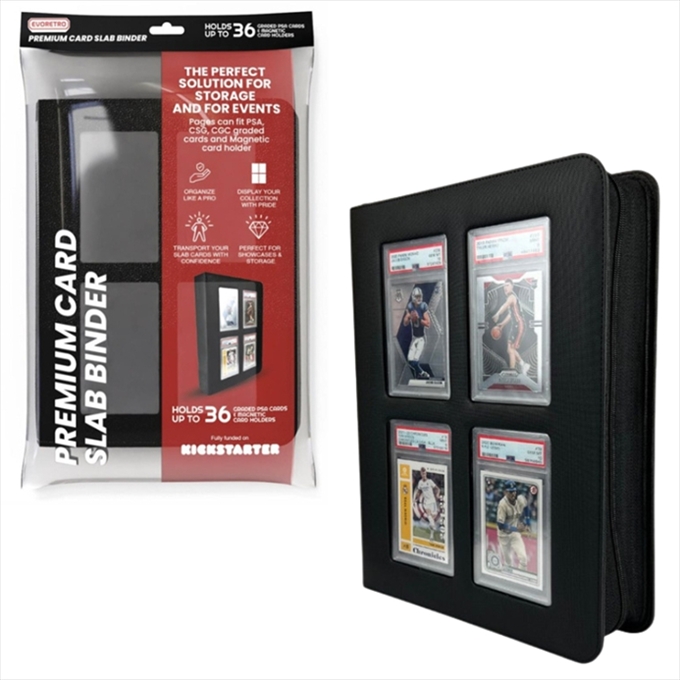 EVORETRO Slabbed Card Binder - Black - Holds 36