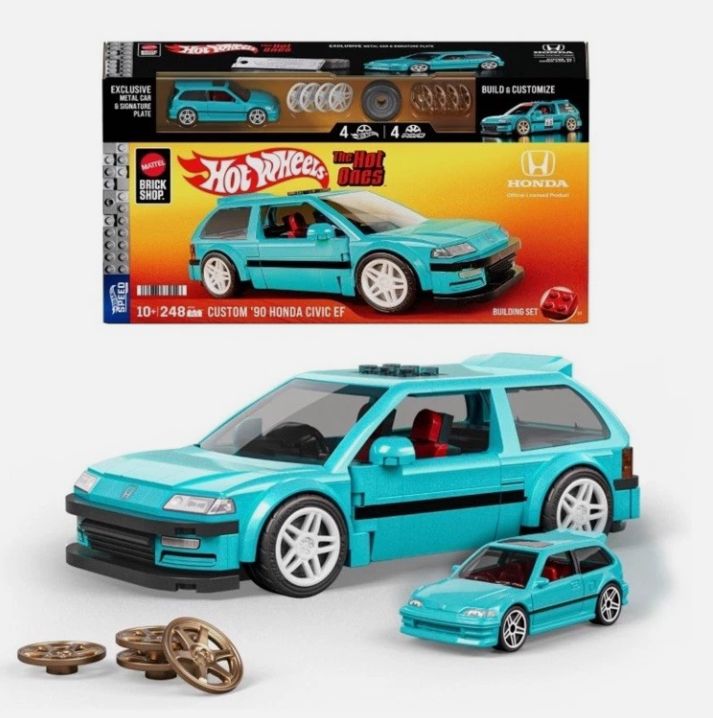 Mattel Speed Series Hot Wheels Brick Shop Custom '90 Honda Civic EF The Hot Ones