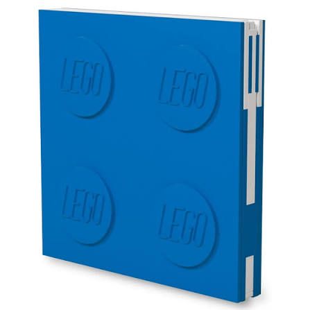 LEGO Stationery Locking Notebook with Gel Pen - Blue