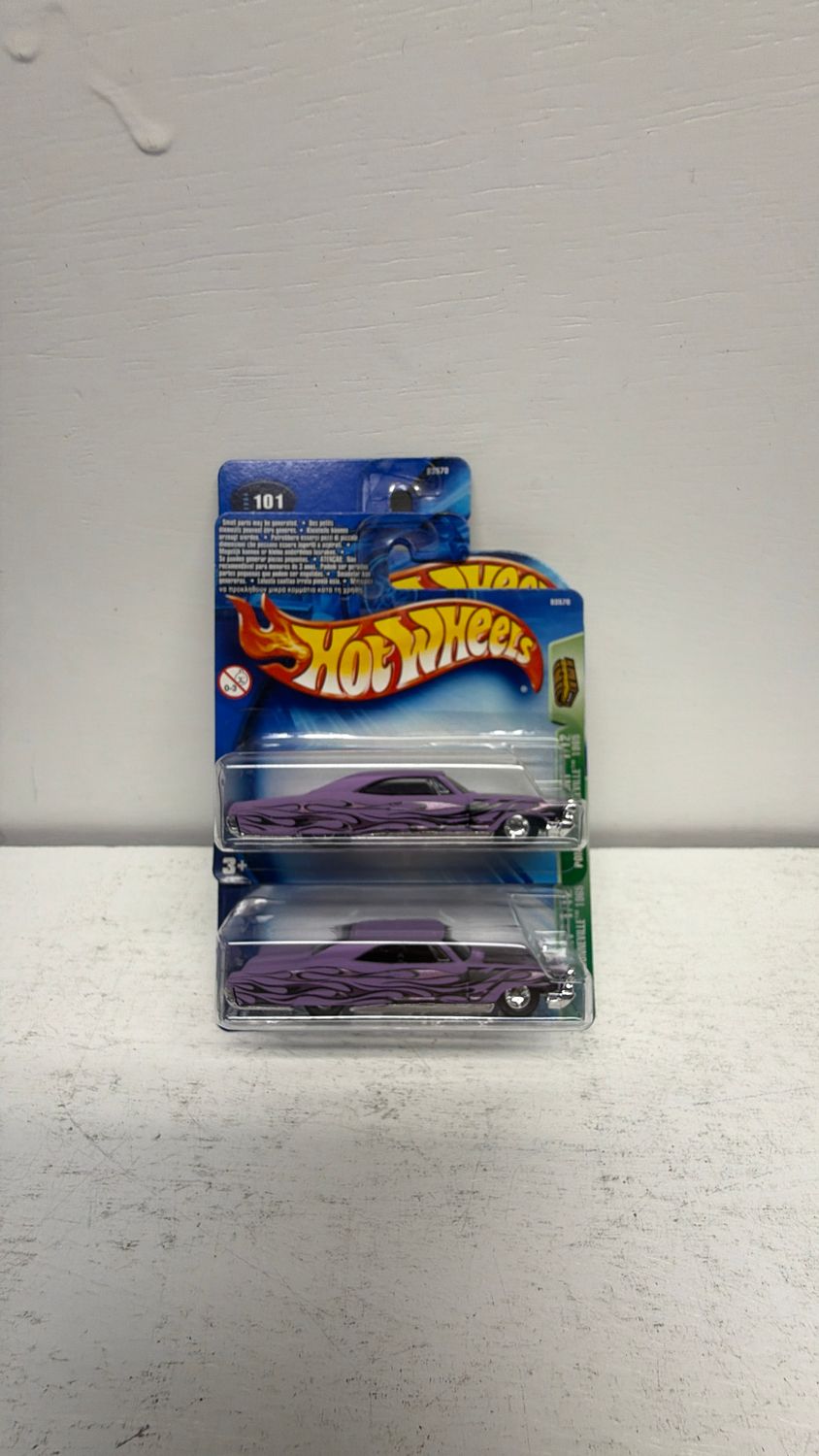 Mattel Hot Wheels 1965 Pontiac Bonneville Super Treasure Hunt Short &amp; Long Card
