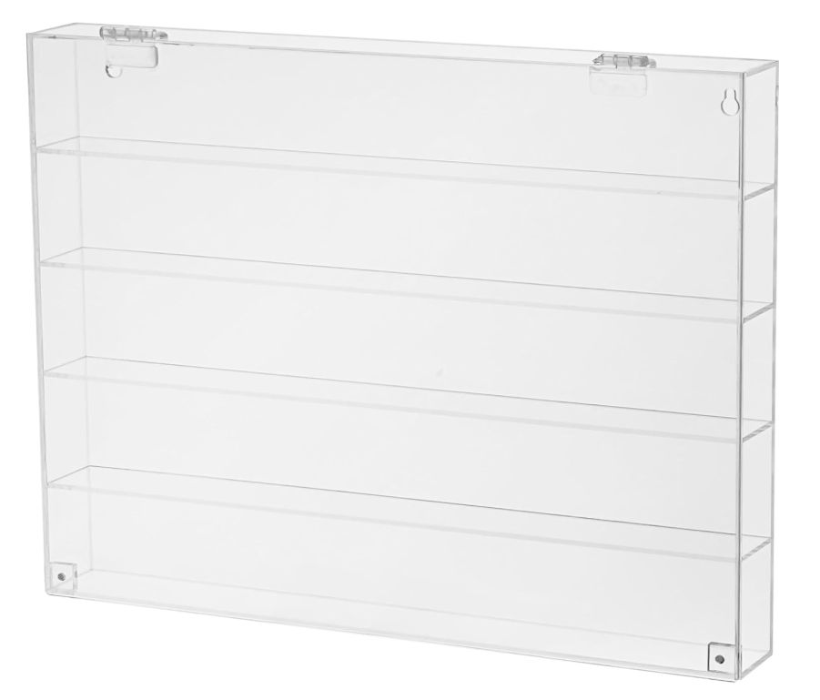 Studio Decor 12.2" x 15.7" Clear Front Loading Mini Figure Shadow Box with Shelves - Display Cabinet