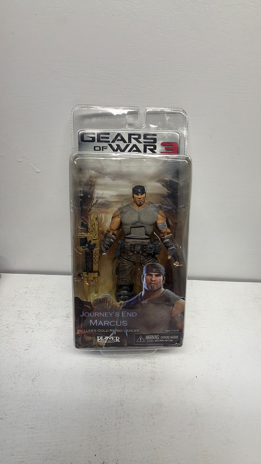 NECA Player Select Gears of War 3 Figure Journey’s End Marcus Includes Gold Retro Lancer