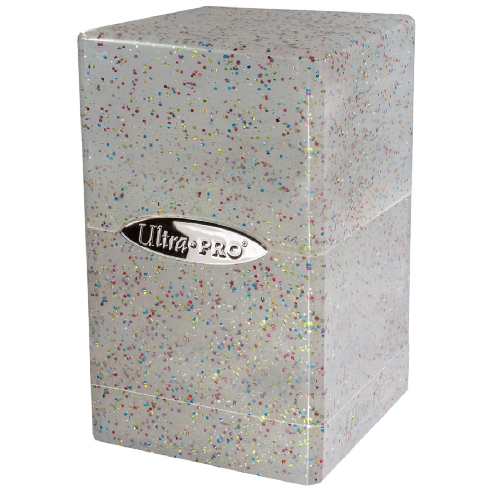 Ultra PRO Satin Tower 100+ Deck Box - Clear Sparkle