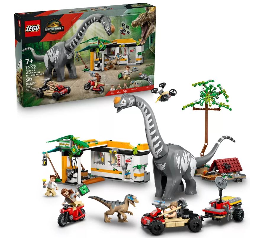 LEGO 76973 Jurassic World Raptor &amp; Titanosaurus Tracking Mission