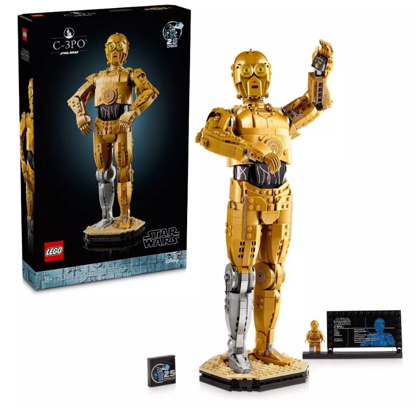 LEGO 75398 Star Wars C-3PO Buildable Droid Figure for Build and Display