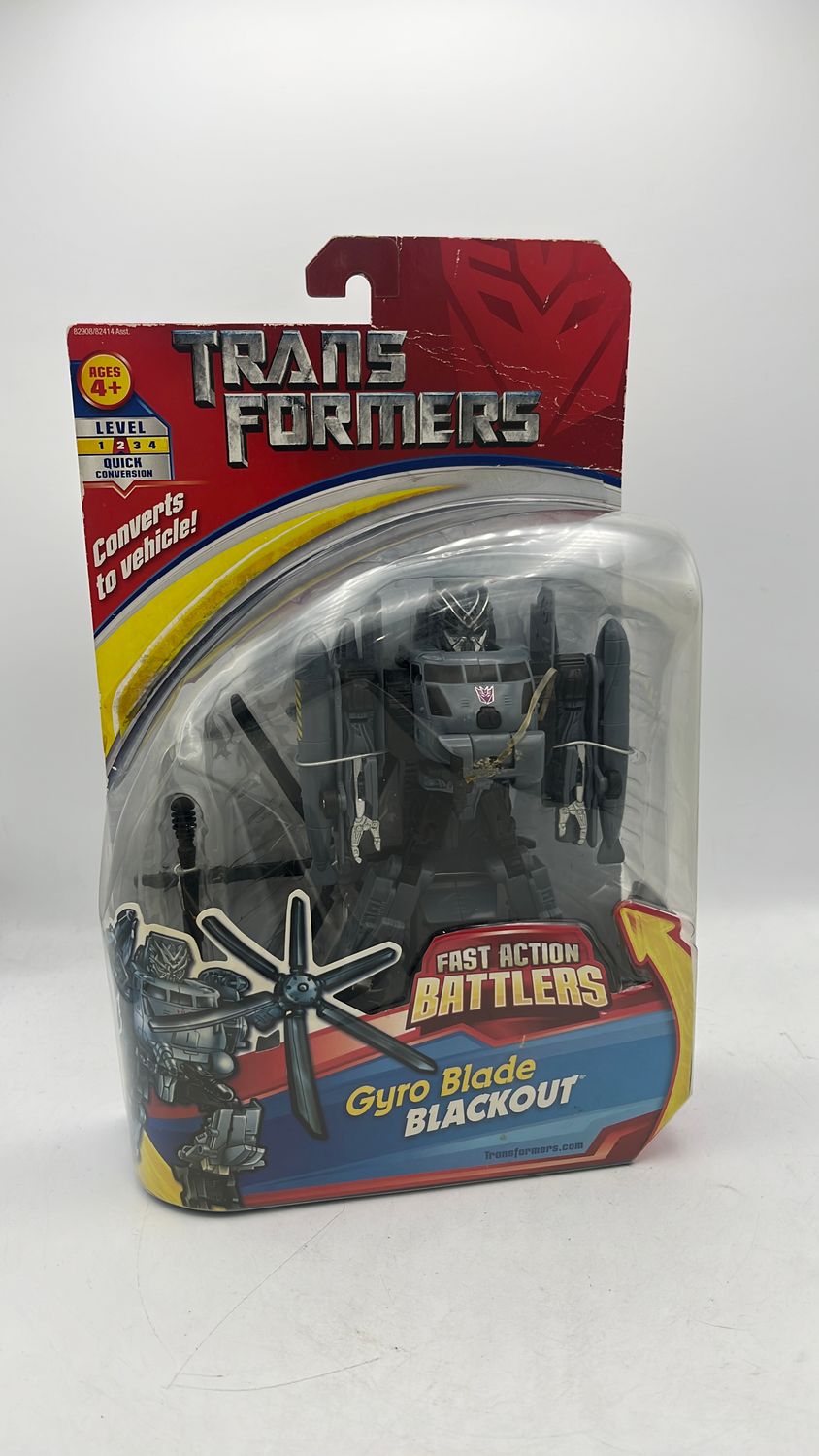 Hasbro Transformers Fast Action Battlers Gyro Blade Blackout Figure 2007