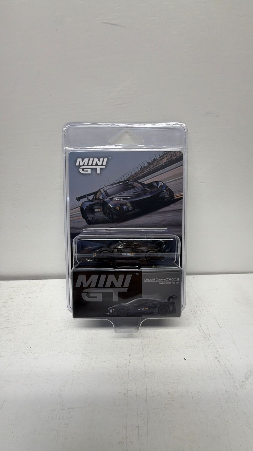 Mini GT 1:64 Chevrolet Corvette Z06 GT3.R Road America Test car Black MGT01186