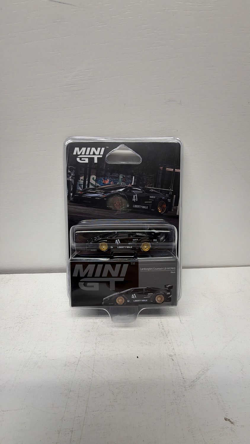 Mini GT 1:64 Lamborghini Countach LB-WORKS Black Diecast Model Car MGT01081