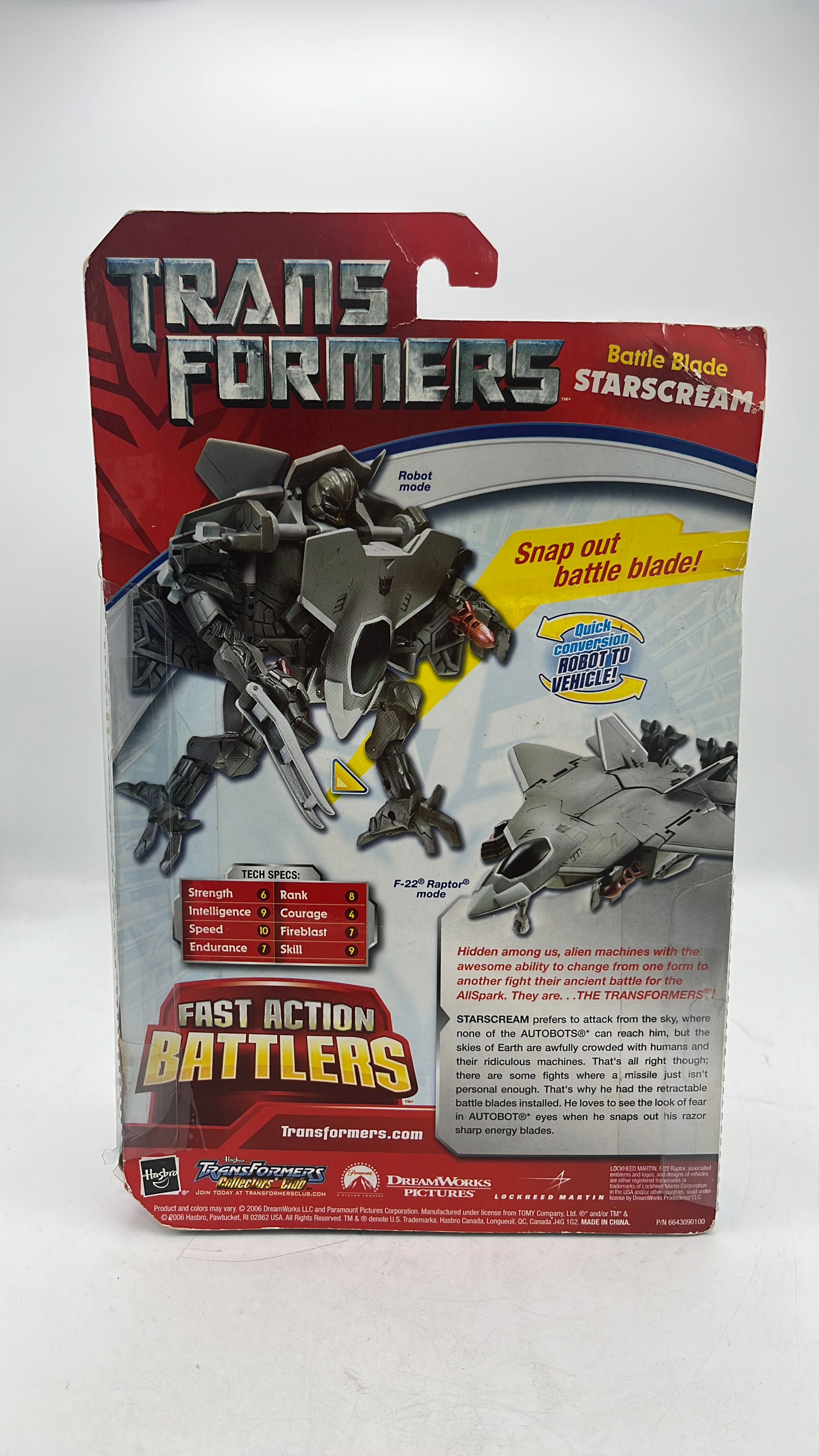 Hasbro Transformers Fast Action Battlers Starscream Figure 2007 view 2