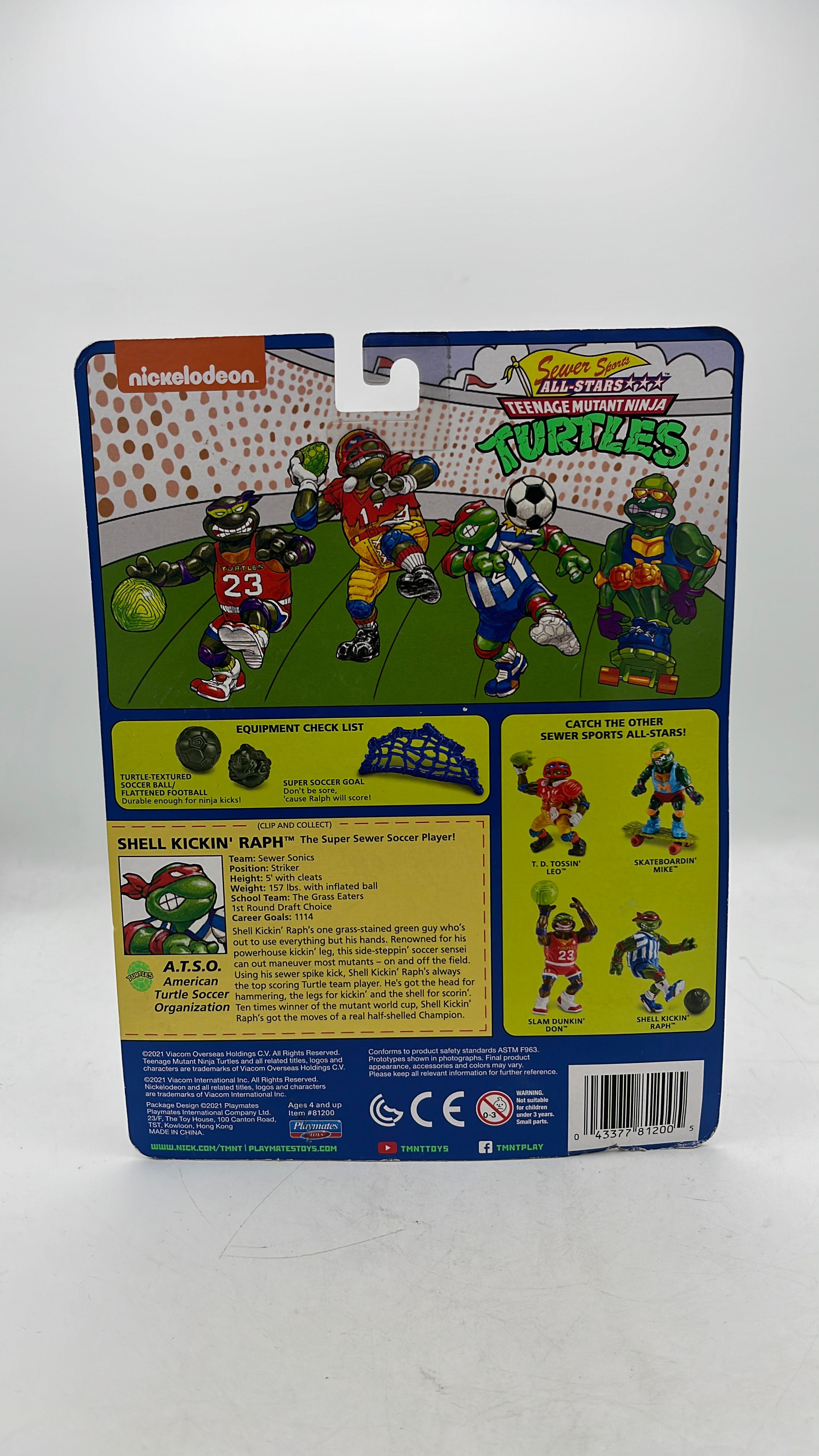 Playmates Teenage Mutant Ninja Turtles Sewer Sports All Stars Shell Kickin’ Raph Figure 2021 view 3