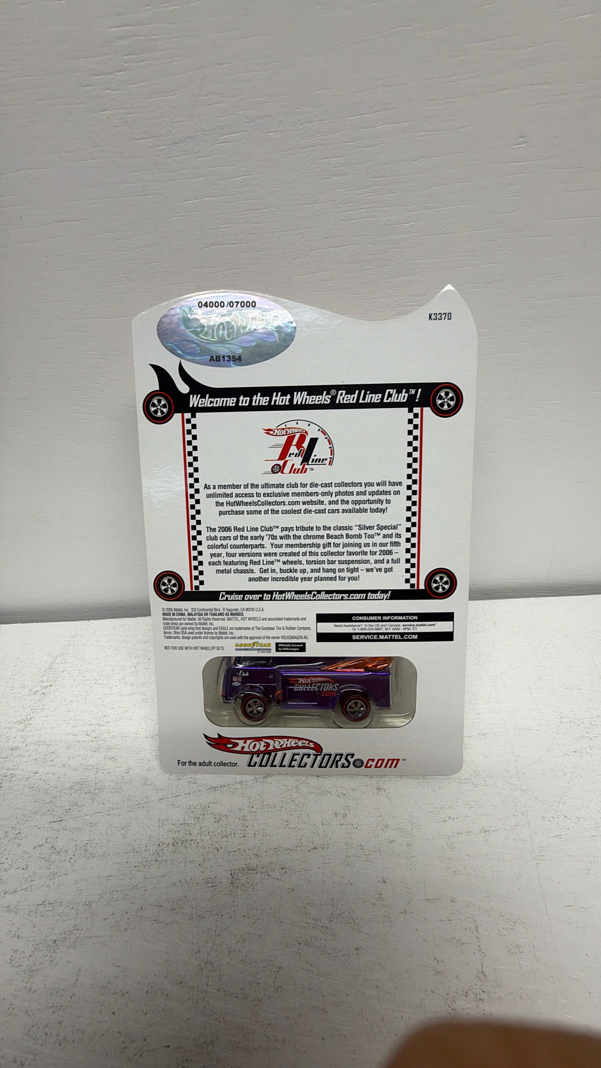 Mattel Hot Wheels RLC Club Exclusive Beach Bomb Too Purple 04000/7000 view 3
