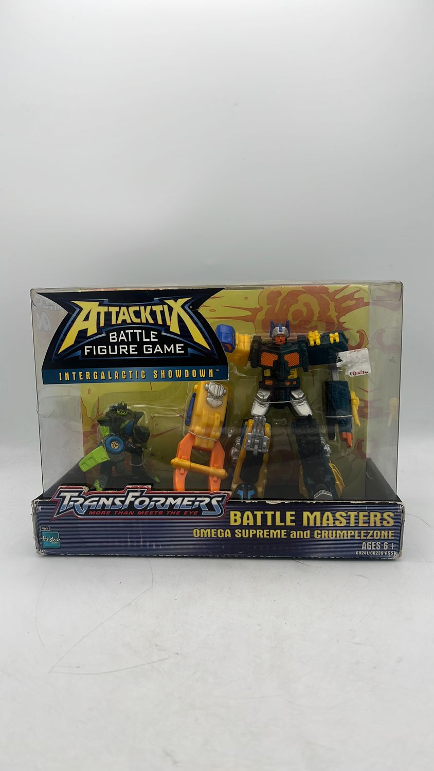 Hasbro Transformers Attacktix Battle Masters Omega Suprme &amp; Crumplezone Figures 2006