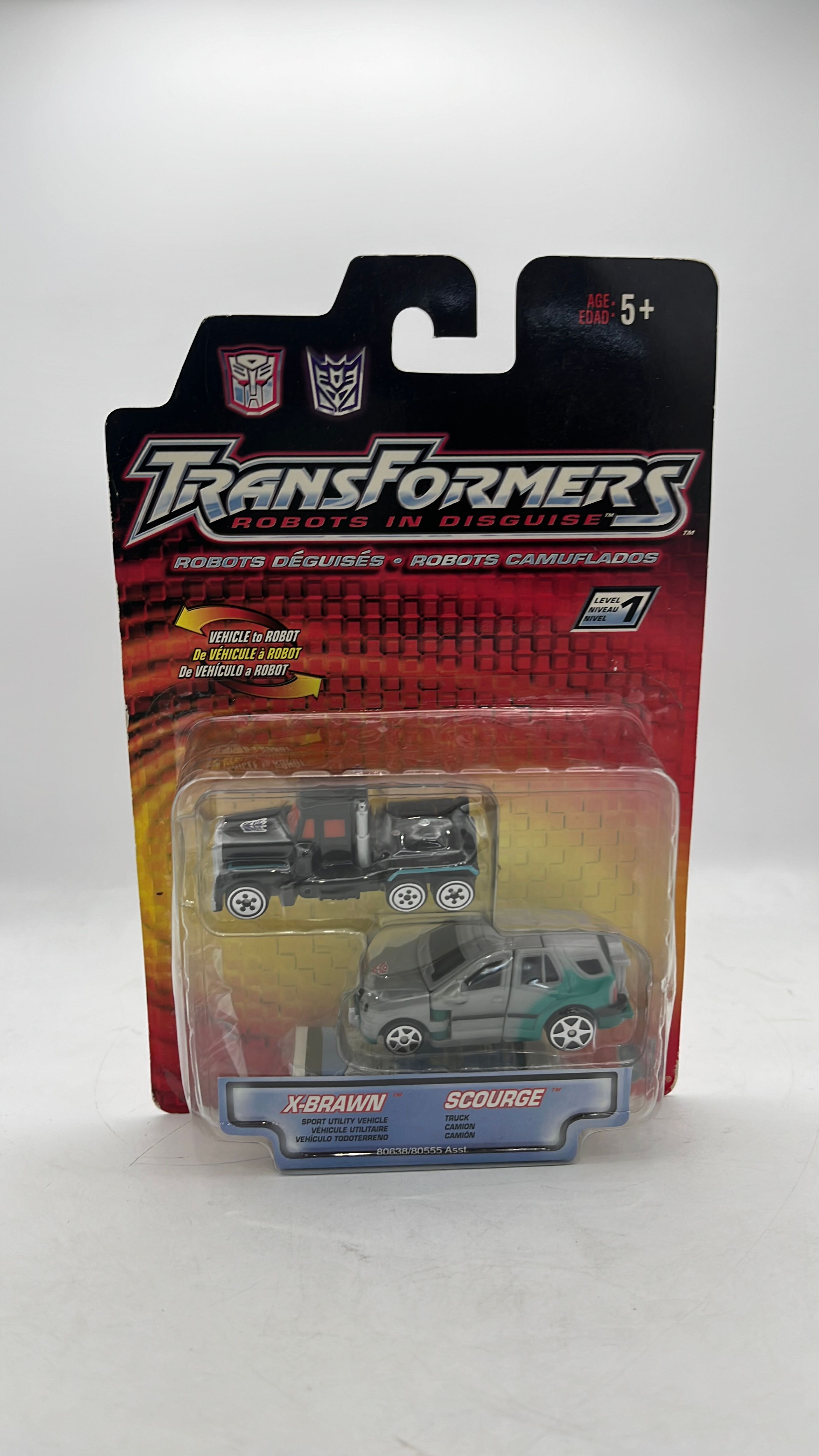 Hasbro Transformers Robots In Disguise Mini-Con X-Brawn & Scourge Figure 2001