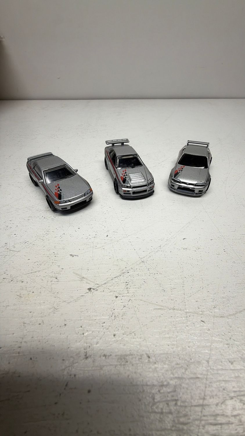 Mattel Hot Wheels Premium Lot Of 3 Nissan Skyline GT-R R32 R33 R34 Premium Boulevard *Loose*