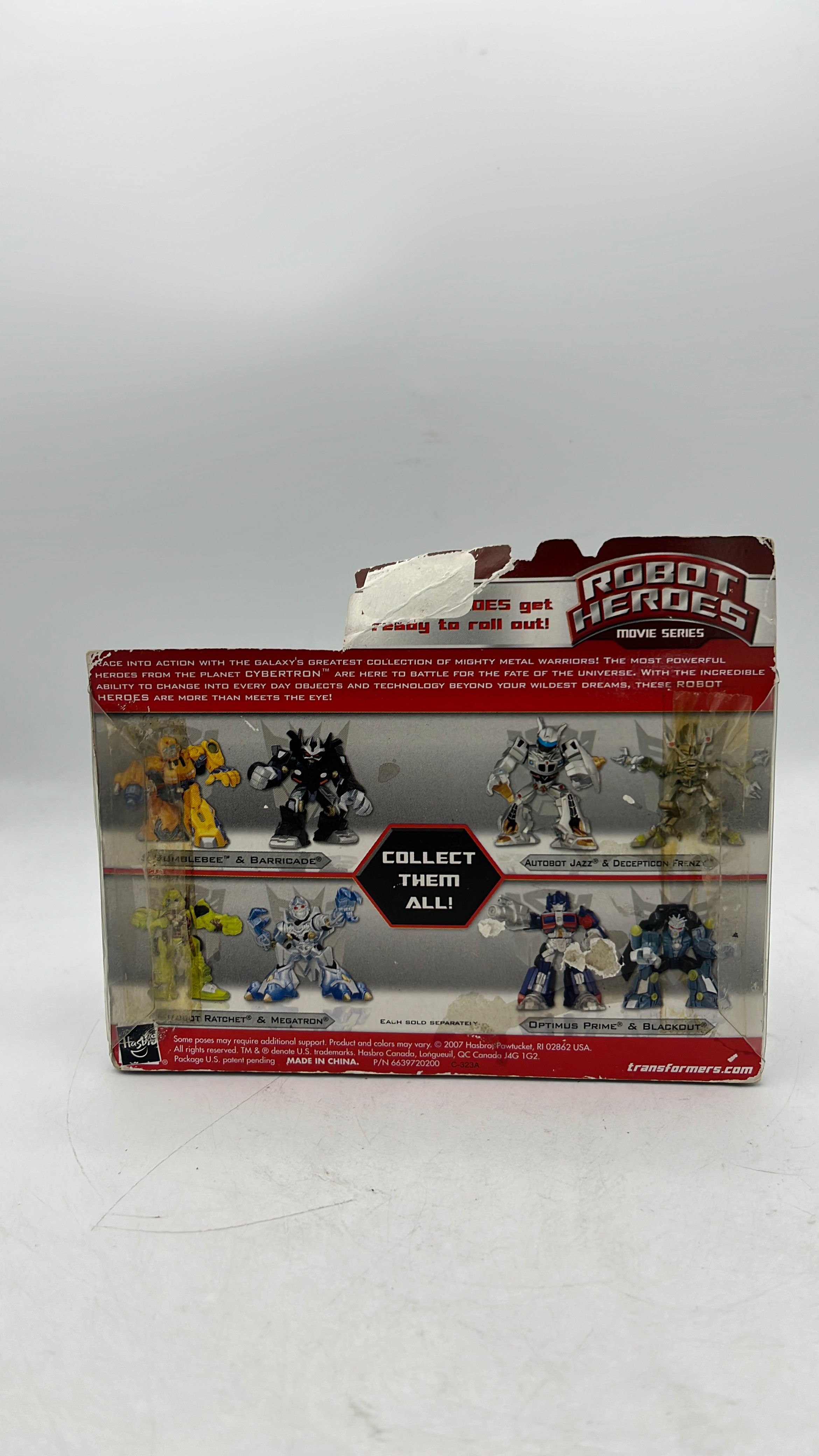 Hasbro Transformers Robot Heroes Movie Series Optimus Prime Vs. Blackout Figures 2007 view 3