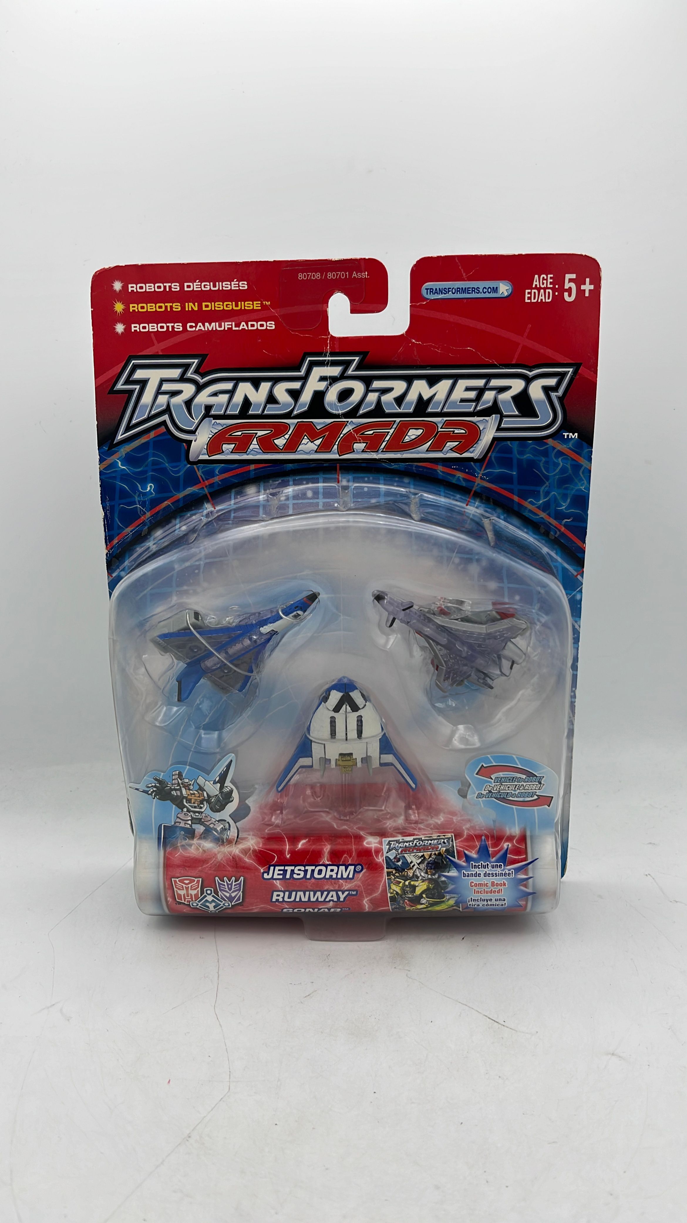 Hasbro Transformers Armada Jetstorm, Runaway & Sonar Figures 2002