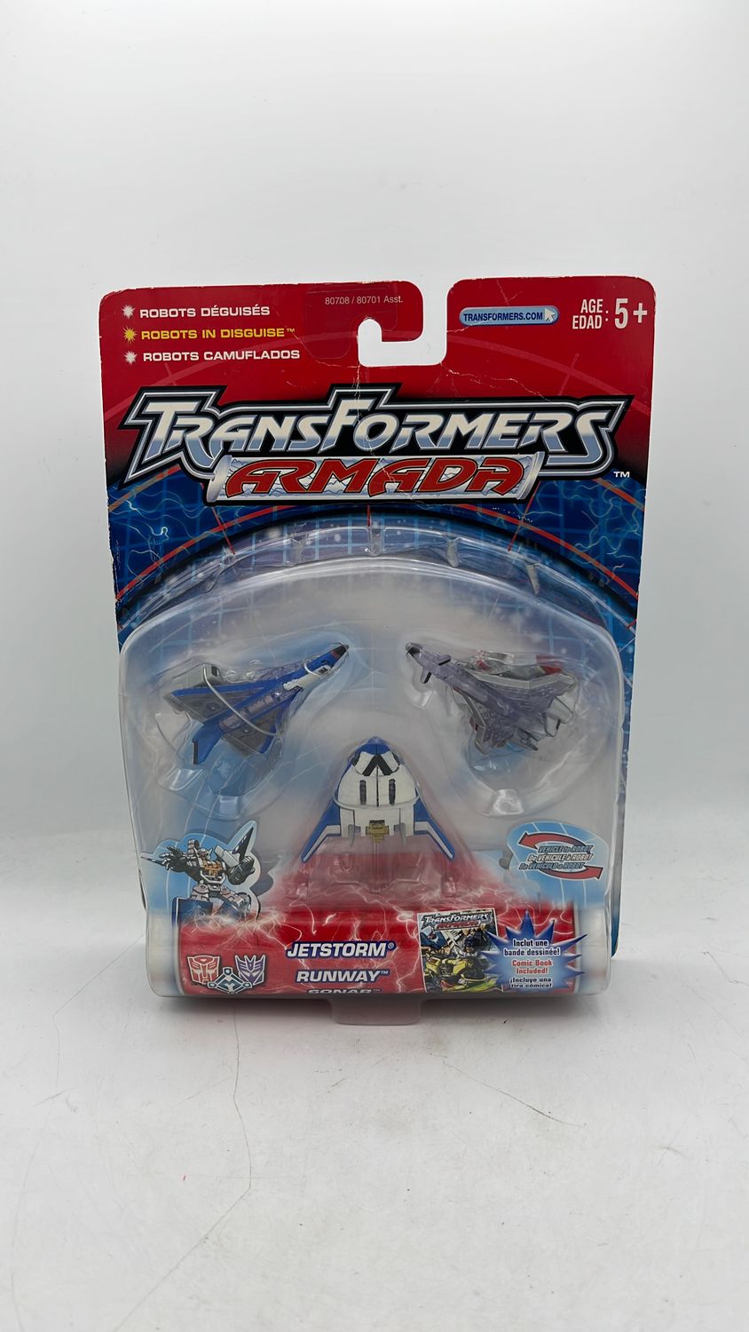 Hasbro Transformers Armada Jetstorm, Runaway &amp; Sonar Figures 2002