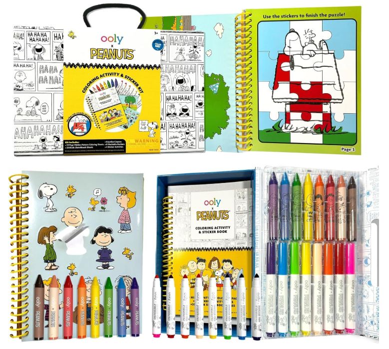 Ooly Peanuts Officially Licensed Snoopy Coloring Activity Kit
