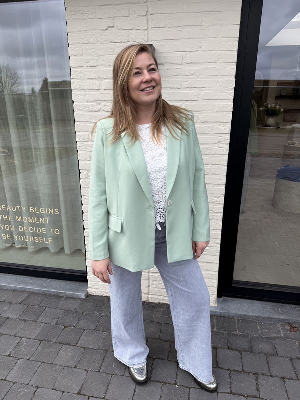 Groene Blazer Knoop