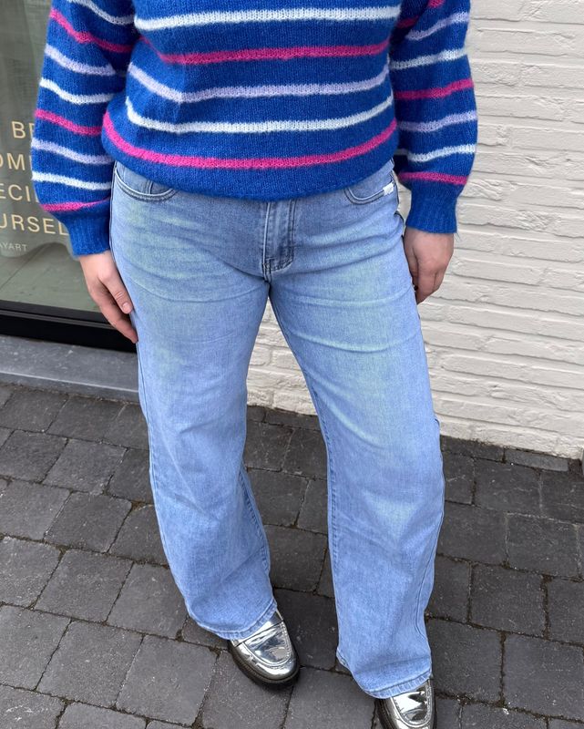 Lichtblauwe Wijde Jeans
