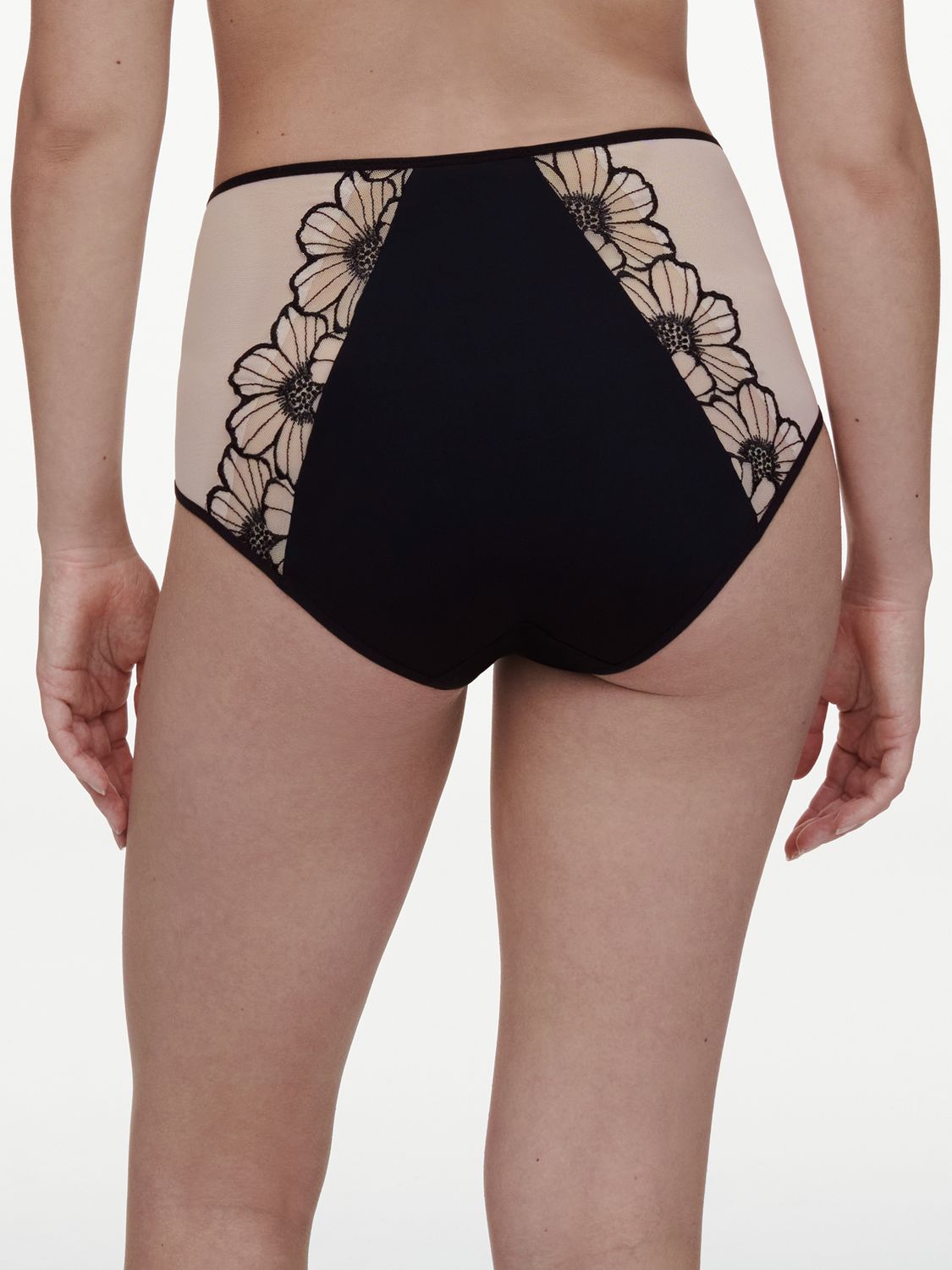 Chantelle Lush Hi Waist Full Brief C220C5 Blk/Soft Pnk XL