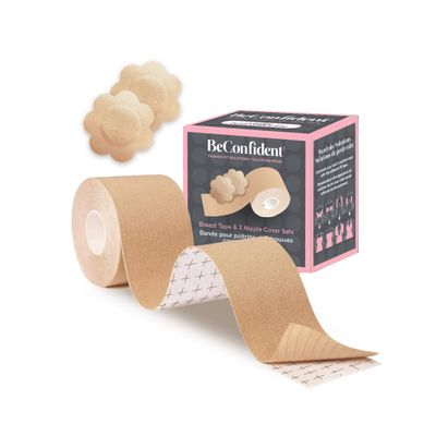 BeConfident Breast Tape (5cm x 5m) &amp; 3 Nipple Cover Sets